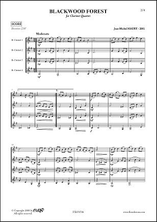 Blackwood Forest - J.-M. MAURY - <font color=#666666>Clarinet Quartet</font>