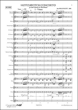 Hotchpotch Concerto - J.-M. MAURY - <font color=#666666>Solo Clarinet & Wind Band</font>