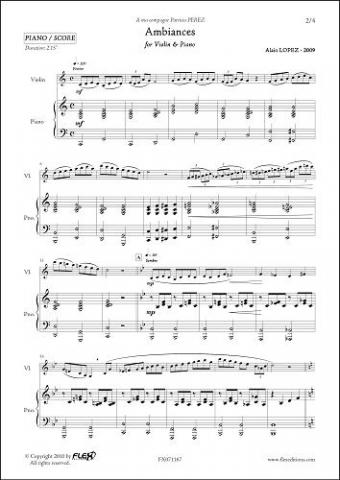 Ambiances - A. LOPEZ - <font color=#666666>Violin & Piano</font>