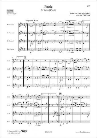 Finale - J. HAYDN - <font color=#666666>Clarinet Quartet</font>