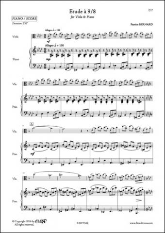 Etude à 9/8 - P. BERNARD - <font color=#666666>Viola and Piano</font>