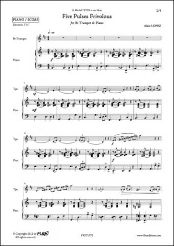 Five Pulses Frivolous - A. LOPEZ - <font color=#666666>Trumpet and Piano</font>