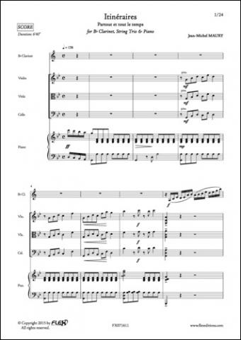 Itinéraires - J.-M. MAURY - <font color=#666666>Clarinet, String Trio & Piano</font>
