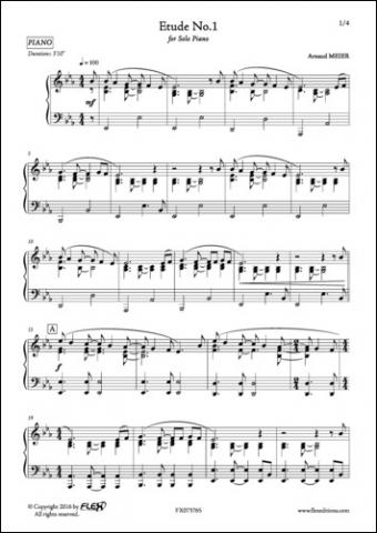 Etude No. 1 - A. MEIER - <font color=#666666>Solo Piano</font>