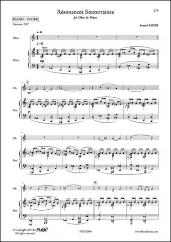 Résonances Souterraines - A. MEIER - <font color=#666666>Oboe and Piano</font>