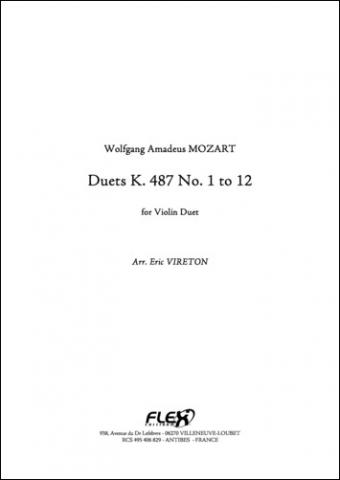 Duet K 487 No. 1 to 12 - W. A. MOZART - <font color=#666666>Violin Duet</font>