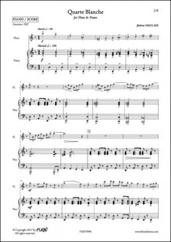 Quarte Blanche - J. NAULAIS - <font color=#666666>Flute and Piano</font>
