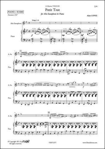 Petit Trot - A. LOPEZ - <font color=#666666>Alto Saxophone and Piano</font>