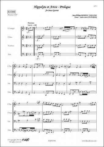 Hippolyte & Aricie - J.-P. RAMEAU - <font color=#666666>Brass Quartet</font>