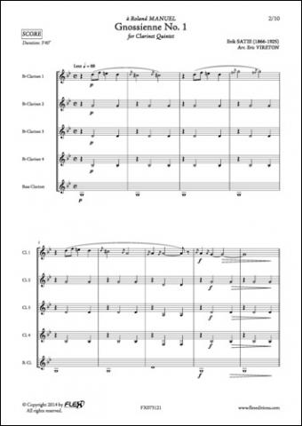 Gnossienne No. 1 - E. SATIE - <font color=#666666>Clarinet Quintet</font>