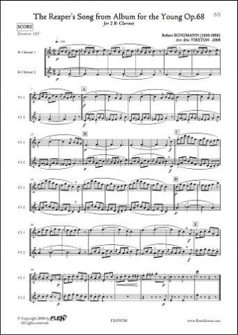 The Reaper's Song - R. SCHUMANN - <font color=#666666>Clarinet Duet</font>