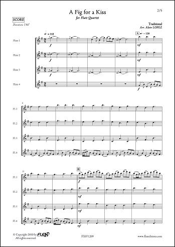 A Fig for a Kiss - Traditional - A. LOPEZ - <font color=#666666>Flute Quartet</font>