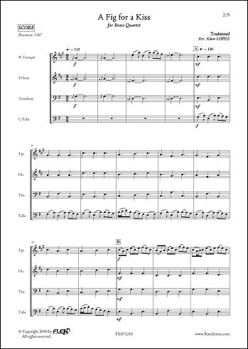 A Fig for a Kiss - Traditional - A. LOPEZ - <font color=#666666>Brass Quartet</font>