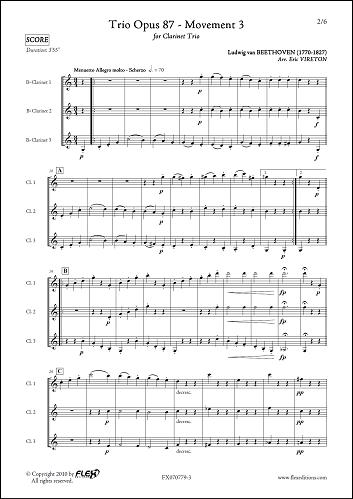 Trio Opus 87 - Mvt 3 - L.V BEETHOVEN - <font color=#666666>Clarinet Trio</font>