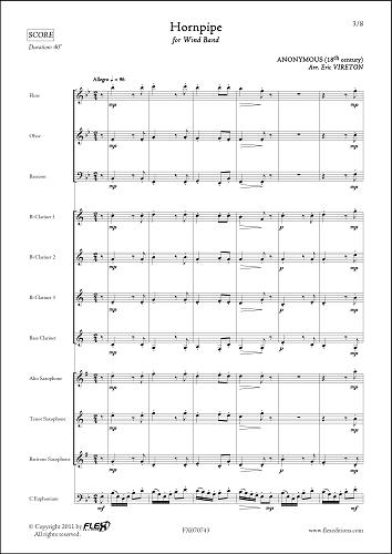 Hornpipe - ANONYMOUS - <font color=#666666>Wind Ensemble</font>