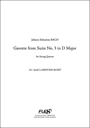 Gavotte from Suite No. 3 in D Major - J. S. BACH - <font color=#666666>String Quartet</font>