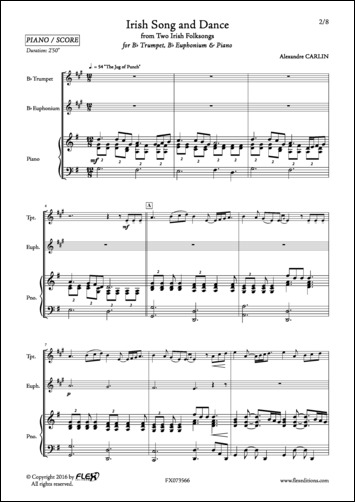 Irish Song and Dance - A. CARLIN - <font color=#666666>Trompette, Euphonium et Piano</font>