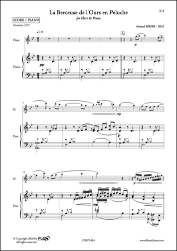 La Berceuse de l'Ours en Peluche - A. MEIER - <font color=#666666>Flute and Piano</font>