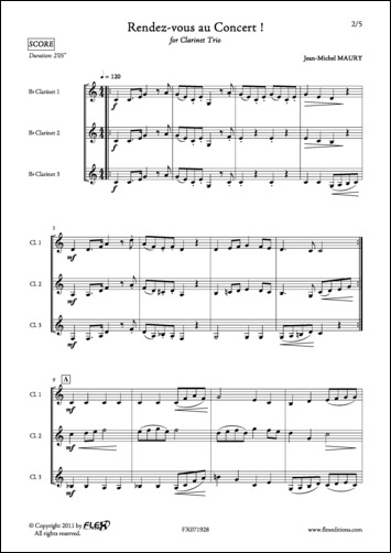 Rendez-vous au Concert - J.-M. MAURY - <font color=#666666>Clarinet Trio</font>