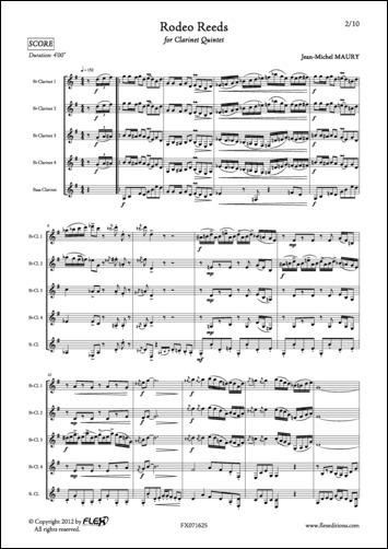 Rodeo Reeds - J.-M. MAURY - <font color=#666666>Clarinet Quintet</font>