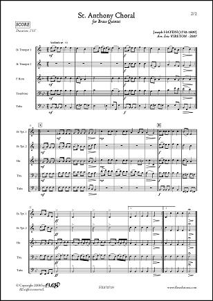 St. Anthony Chorale - J. HAYDN - <font color=#666666>Brass Quintet</font>