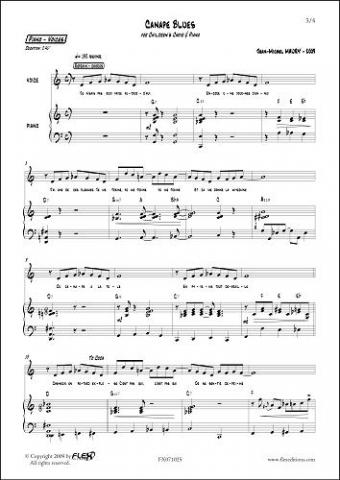 Canapé Blues - J.-M. MAURY - <font color=#666666>Chorale d'Enfants et Piano</font>