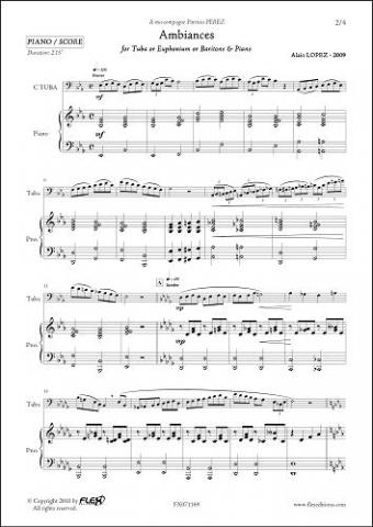 Ambiances - A. LOPEZ - <font color=#666666>Saxhorn - Euphonium - Tuba & Piano</font>