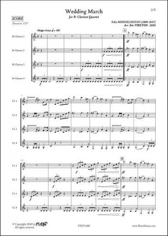 Marche Nuptiale - F. MENDELSSOHN -  <font color=#666666>Quatuor de Clarinettes</font>