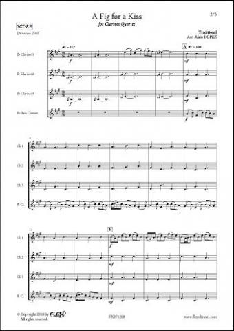 A Fig for a Kiss - Traditionnel - A. LOPEZ - <font color=#666666>Quatuor de Clarinettes</font>