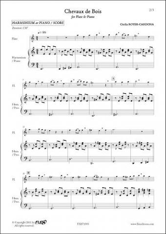 Chevaux de Bois - C. ROYER-CARDONA - <font color=#666666>Flûte & Harmonium ou Piano</font>