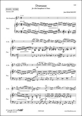 Dramasax - J.-M. MAURY - <font color=#666666>Saxophone Alto et Piano</font>