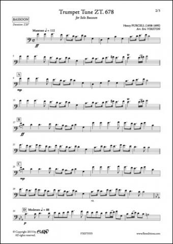 Trumpet Tune - H. PURCELL - <font color=#666666>Basson Solo</font>