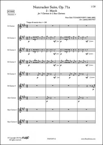Suite de Casse Noisette - 2 - Marche - P. I. TCHAIKOVSKY - <font color=#666666>Ensemble de Clarinettes</font>