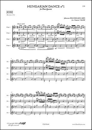 Hungarian Dance No. 1 - J. BRAHMS - <font color=#666666>Flute Quartet</font>