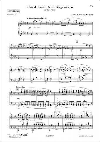 Clair de Lune - Bergamasque Suite - C. DEBUSSY - <font color=#666666>Solo Piano</font>
