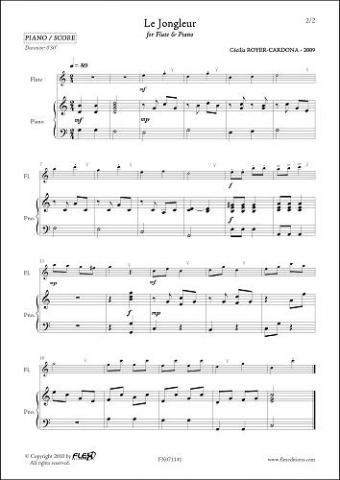 Le Jongleur - C. ROYER-CARDONA - <font color=#666666>Flute and Piano</font>