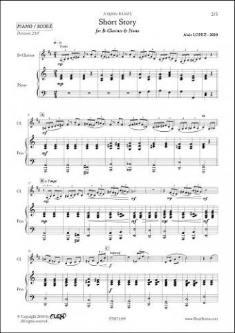 Short Story - A. LOPEZ - <font color=#666666>Clarinet & Piano</font>