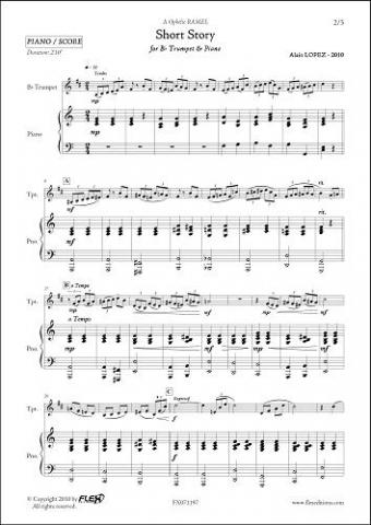 Short Story - A. LOPEZ - <font color=#666666>Trumpet & Piano</font>