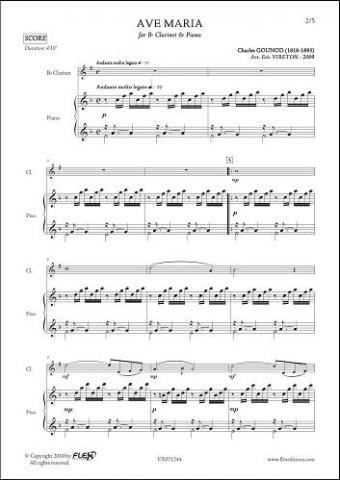 Ave Maria - C. GOUNOD - <font color=#666666>Clarinet & Piano</font>