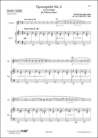 Gymnopédie No. 2 - E. SATIE - <font color=#666666>F Horn & Piano</font>