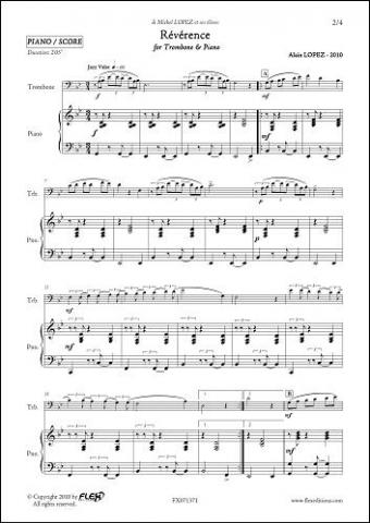 Révérence - A. LOPEZ - <font color=#666666>Trombone & Piano</font>