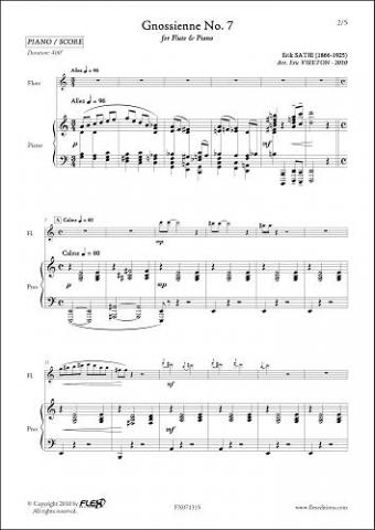Gnossienne No. 7 - E. SATIE - <font color=#666666>Flute & Piano</font>