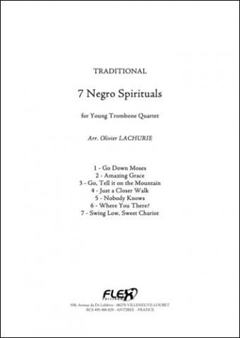 7 Negro Spirituals - TRADITIONAL - <font color=#666666>Trombone Quartet</font>