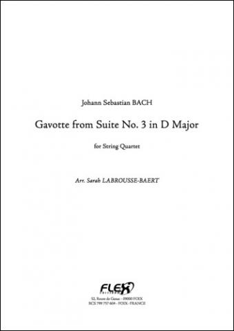 Gavotte from Suite No. 3 in D Major - J. S. BACH - <font color=#666666>String Quartet</font>