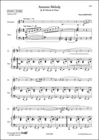 Autumn Melody - P. BERNARD - <font color=#666666>Clarinet and Piano</font>