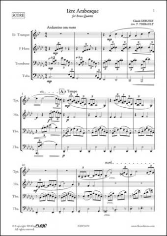 1st Arabesque - C. DEBUSSY - <font color=#666666>Brass Quartet</font>