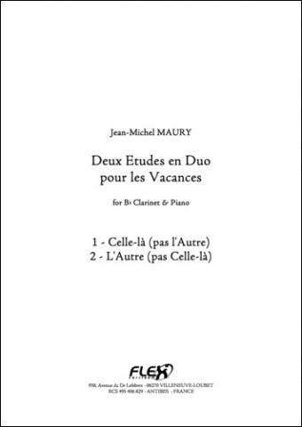 Deux Etudes en Duo pour les Vacances - J.-M. MAURY - <font color=#666666>Clarinet and Piano</font>