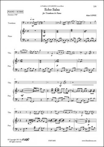 Echo Salsa - A. LOPEZ - <font color=#666666>Trombone and Piano</font>