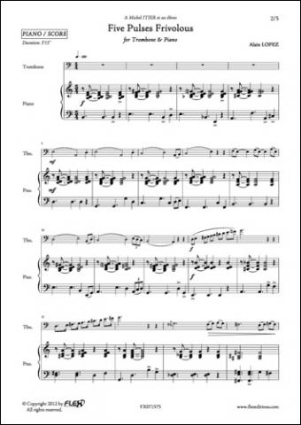 Five Pulses Frivolous - A. LOPEZ - <font color=#666666>Trombone and Piano</font>