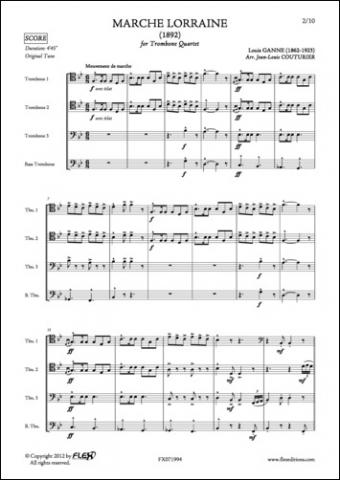 Marche Lorraine - L. GANNE - <font color=#666666>Trombone Quartet</font>